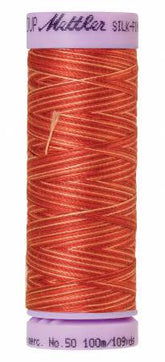 Mettler Silk-Finish 50wt Variegated Cotton Thread 109yd/100M Terra Tones